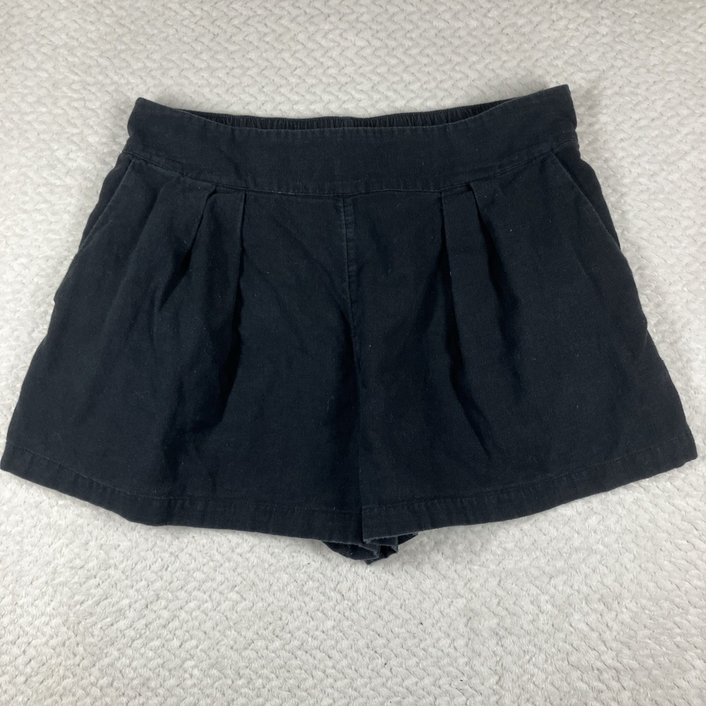 Abercrombie & Fitch Linen Blend Black Pull On Shorts Large Closet Staple